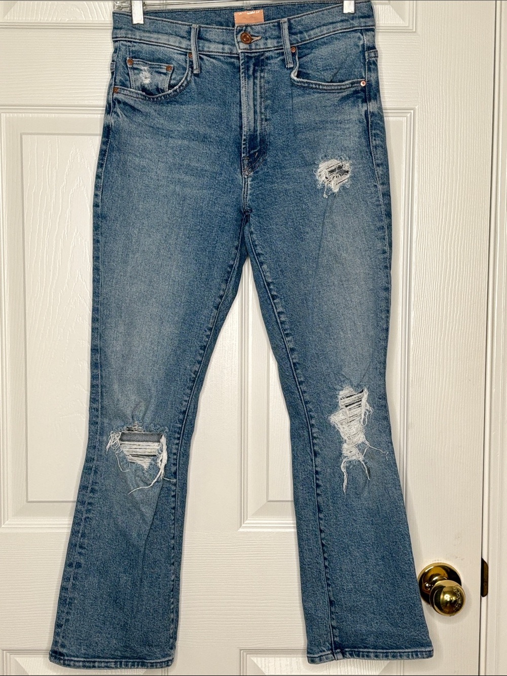 Mother The Insider Ankle Distressed Women's Blue Jeans Size 27